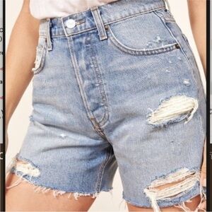 Reformation Lola high rise denim shorts 30